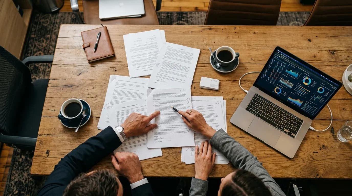 Jason Whigham meeting with client